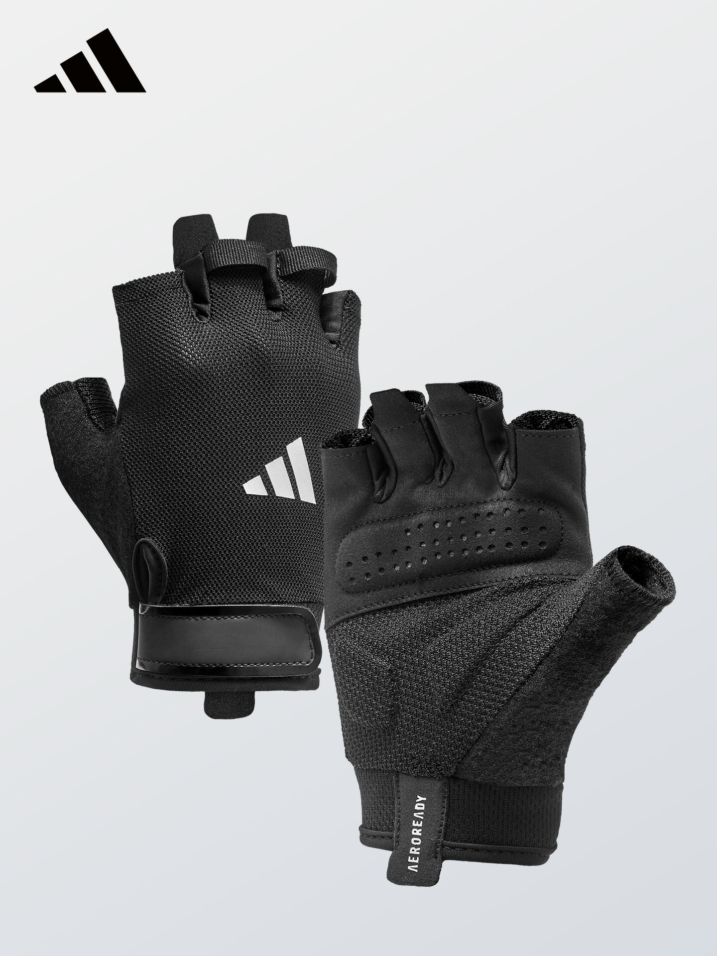 Adidas阿迪達斯健身手套男士運動騎行女器械訓練防起繭防滑拉單槓