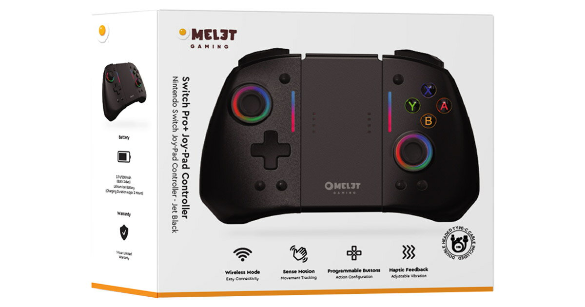 現貨供應中 保固一年 Omelet Nintendo Switch 專用 Pro+ Joy-Pad 無線控制器（噴射黑）