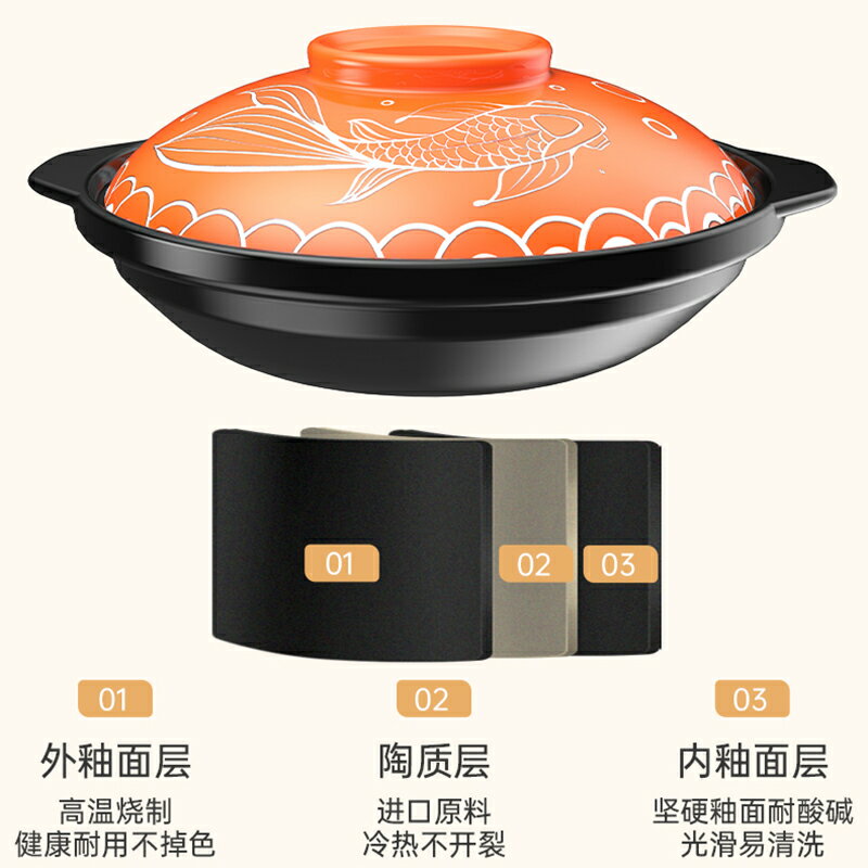 新款砂鍋煤氣灶專用煤氣灶頭耐高溫干燒不裂陶瓷鍋沙煲家用煲仔鍋