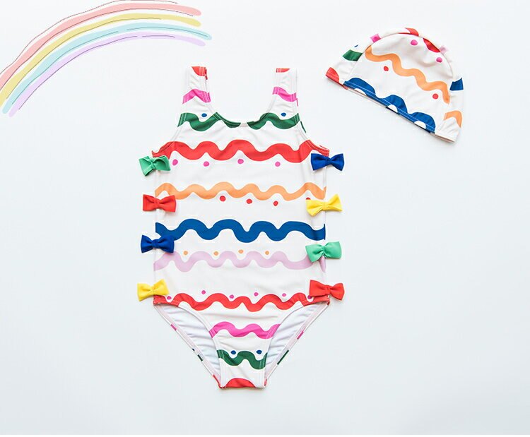 嬰兒泳裝女寶寶0-1-2-3歲可愛連體嬰幼兒服比基尼溫泉女童泳衣【聚物優品】