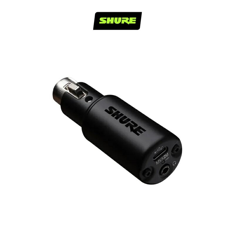 (可客訂)SHURE舒爾 MVX2U 錄音介面(麥克風XLR/USB XLR/USB -C轉接頭) 臺灣公司貨