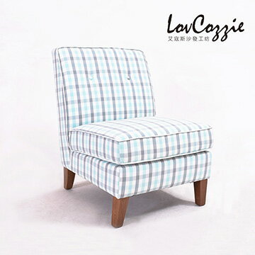 LovCozzie艾寇斯 迪克單人木腳布沙發椅/主人椅