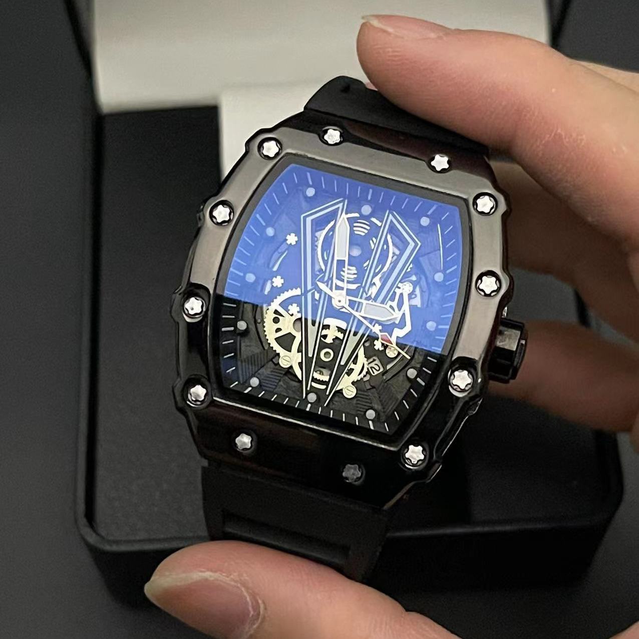 【現貨】【2019瑞士十大品牌名錶理查德機械表防水夜光日歷男士手錶學生氣質潮流【北歐家居生活】