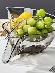 【滿299出貨】多功能家用廚房洗菜盆瀝水籃過濾網塑料收納水果盤創意置物架