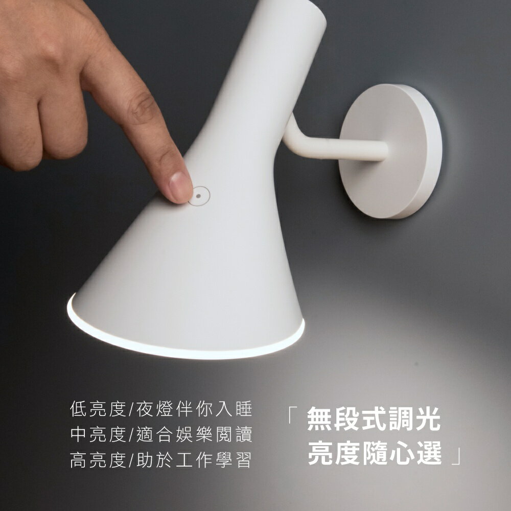 【KINYO】卡卡燈磁吸檯燈-廣角照明組(PLED)  LED 廣角燈 壁燈 夾燈 | 床頭燈  自由變換燈座 9