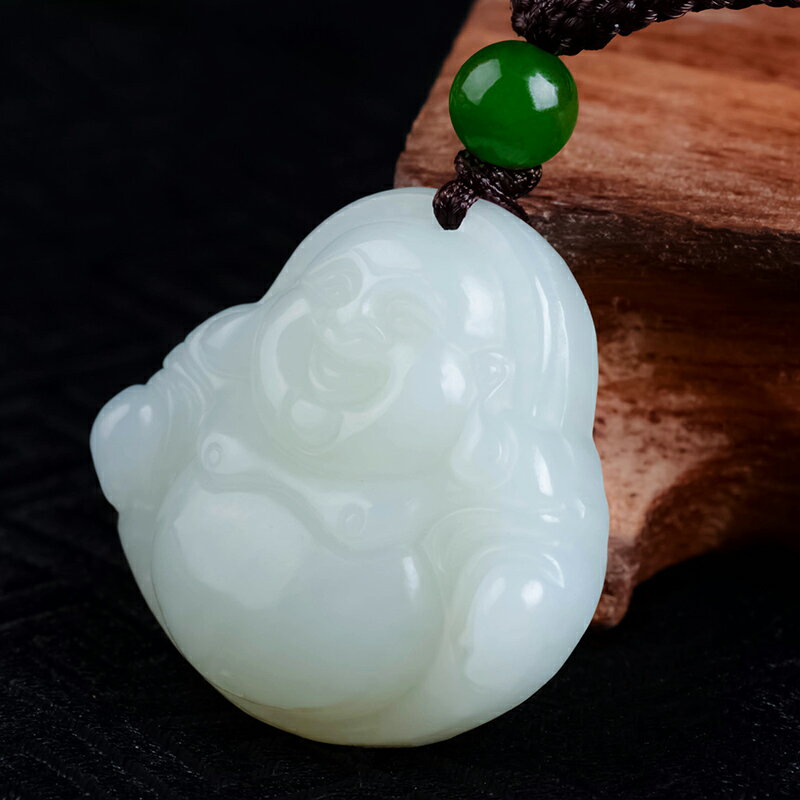 セール Y31)中国和田玉水滴形精彫笑仏弥勒仏像玉牌玉吊墜開運玉器貴重白玉 O1CN01dxOcvh22ksR5OTMXV_!!