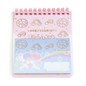 雙子星 迷你 信組 三麗鷗 信紙 信封 貼紙 KIKI LALA 日貨 正版授權 L00010454