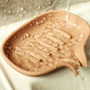 楓林宜居 日式大號創意硅膠肥皂碟濾水托盤衛生間擺放導流瀝水香皂盒置物架
