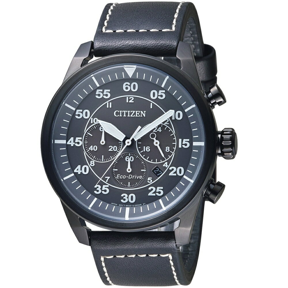 CITIZEN 星辰錶 光動能飛行風格計時腕錶 CA4215-21H【刷卡回饋 分期0利率】【APP下單點數13倍送】