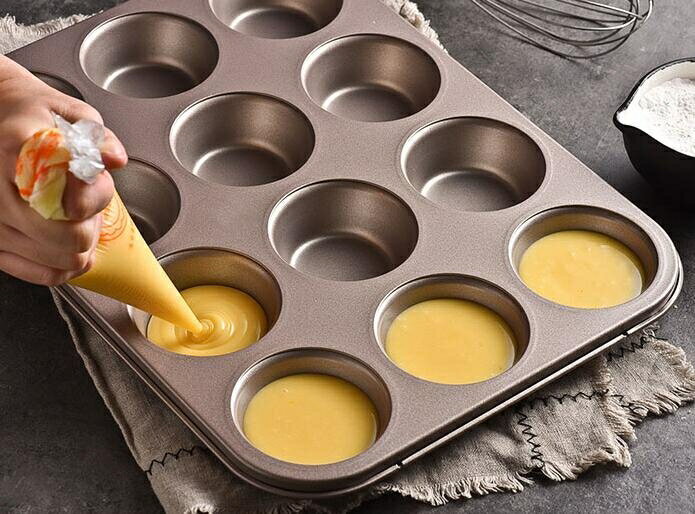 烘焙模具 12連蛋糕模具家用芬甜甜圈餅干9烤盤烤箱用紙杯烘焙工具烘培