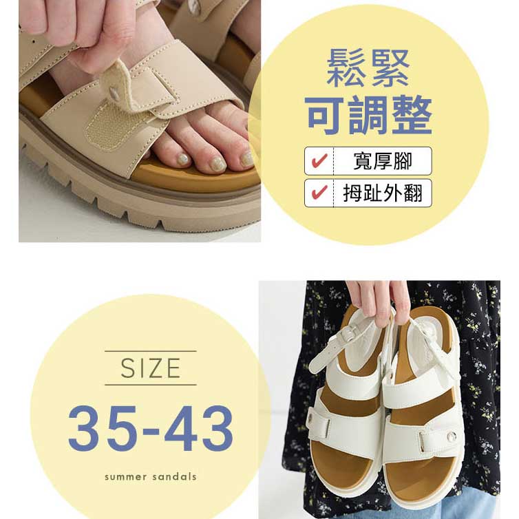BONJOUR☆2WAY足弓支撐！抗水厚底晴雨涼拖鞋【B0665】5色 3