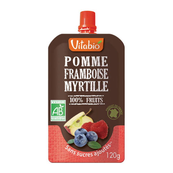 法國【倍優babybio】Vitabio 有機優鮮果Plus蘋果覆盆莓120g _好窩生活節