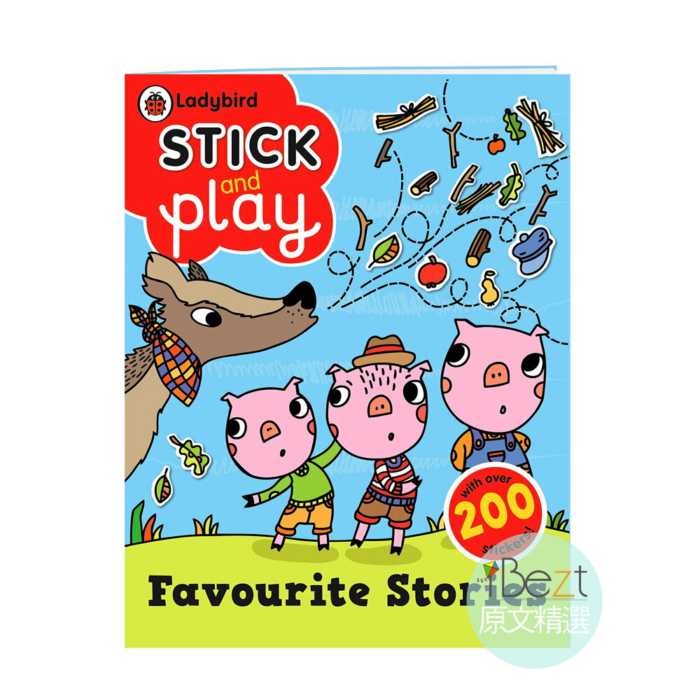 Favourite Stories | Stick and Play | 外文 | 貼紙書 | 童話 | 三隻小豬 | 大開本 | 連線 | 塗鴉