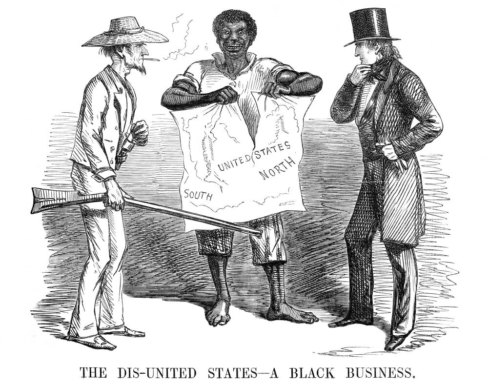 Posterazzi Slavery Cartoon 1856 Nthe Dis United States A Black