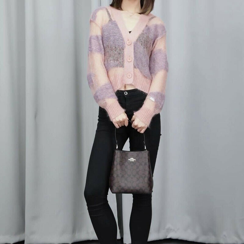 COACH 女士小號單肩斜跨斜背包 水桶包PVC配皮2312(現貨) 【 菲尼斯 國際精品 ★ 疊加現抵$1520 】 女神手袋美的三次方 8