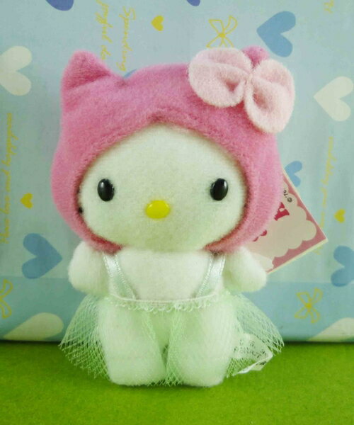 【震撼精品百貨】Hello Kitty 凱蒂貓~絨毛磁鐵-全身造型-網裙*62577
