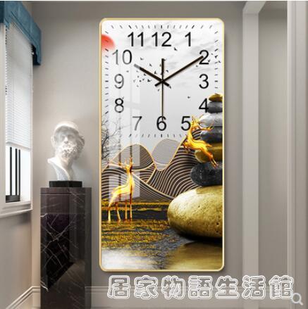 【樂天好物】鐘表掛鐘客廳裝飾北歐家用時尚時鐘現代簡約創意晶瓷畫掛牆掛表