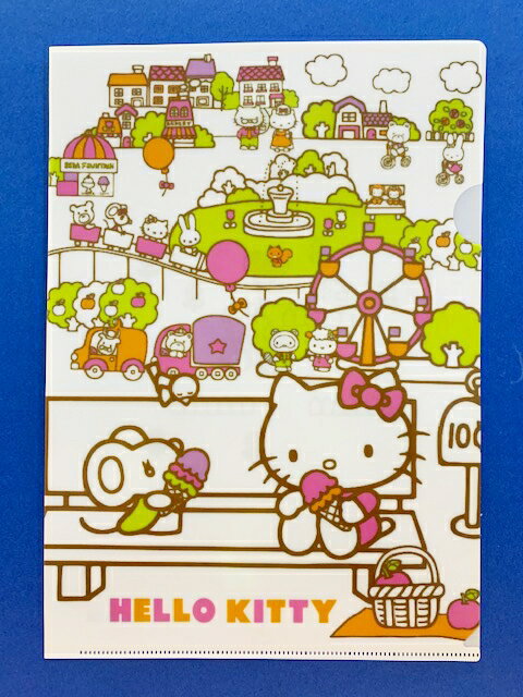 【震撼精品百貨】Hello Kitty 凱蒂貓 三麗鷗 KITTY 日本A4文件夾/資料夾-遊樂園#53712 震撼日式精品百貨