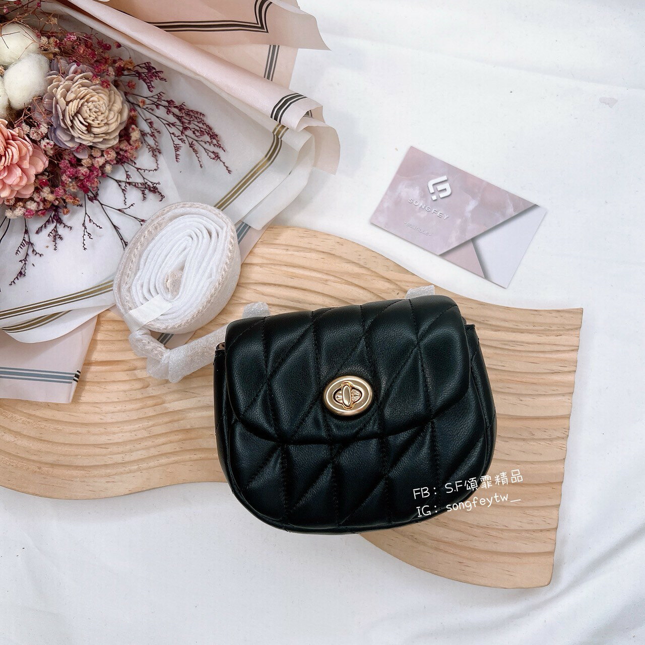 美國代購🇺🇸台灣現貨 Coach Mini翻蓋斜背鍊條包