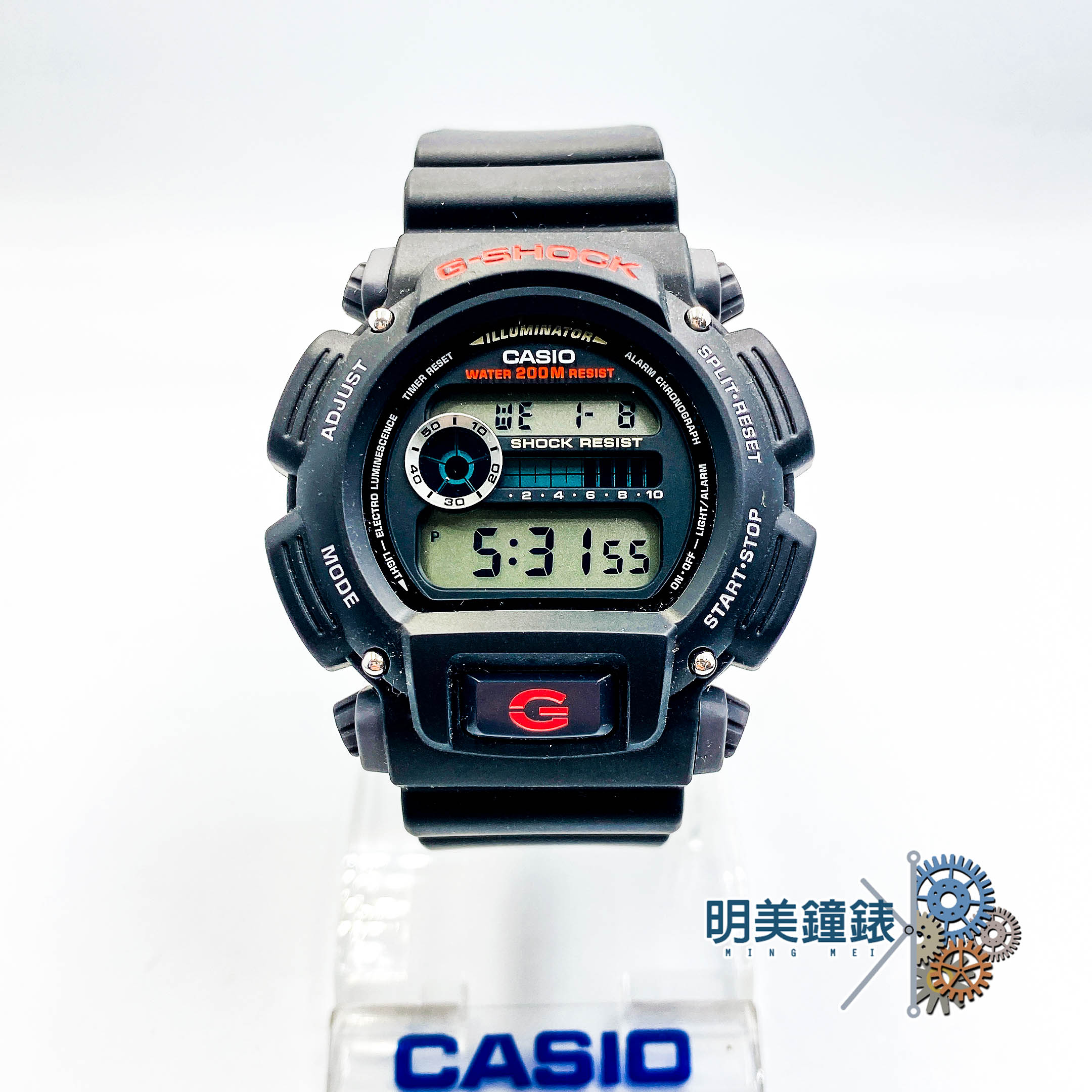 ◆明美鐘錶眼鏡◆CASIO 卡西歐/ G-SHOCK/DW-9052-1V/耐衝擊數位運動腕錶(黑)/特價優惠