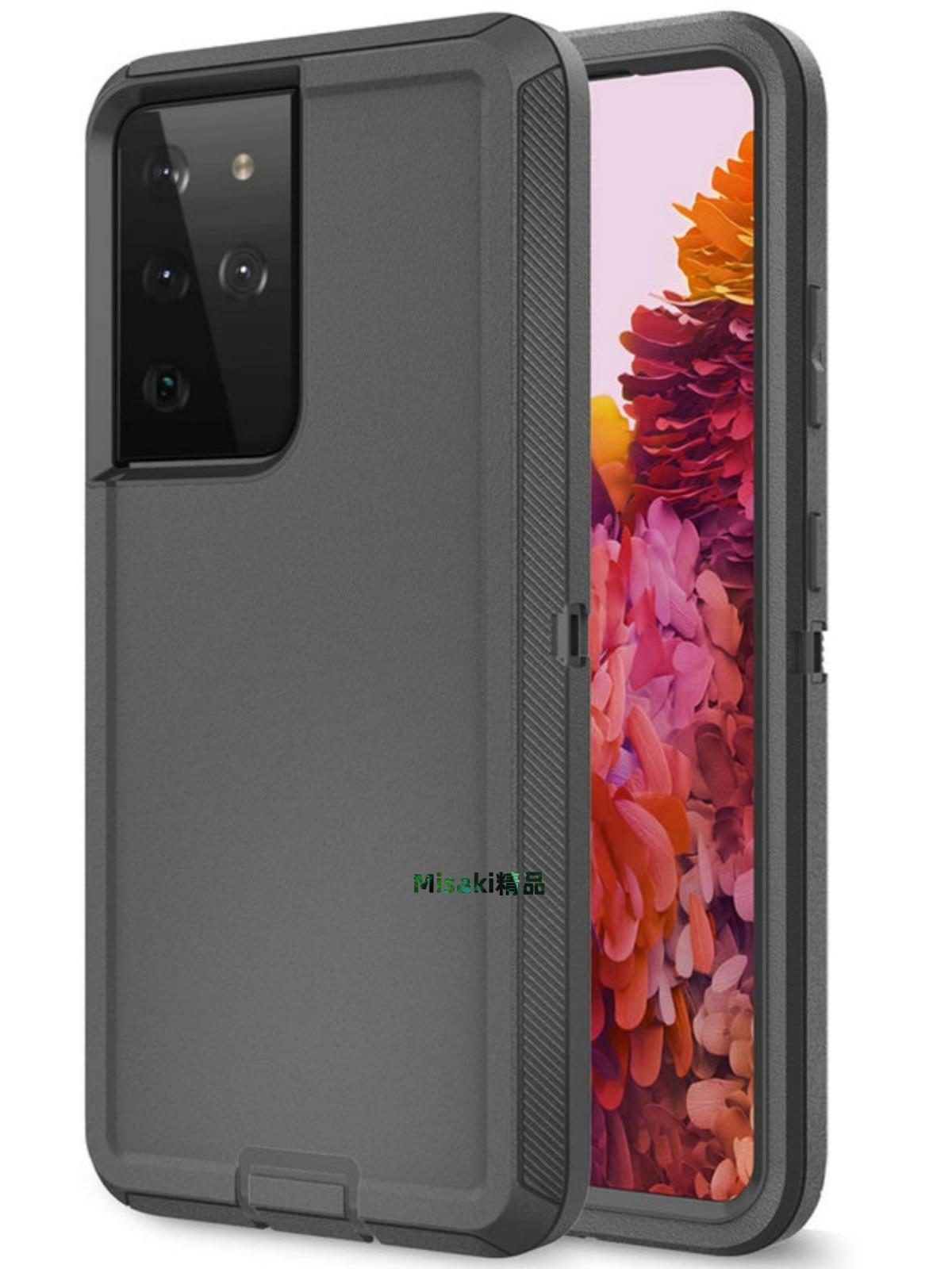歐美三防鎧甲手機殼適用三星note20ultra全包防摔note10+三合一組合矽膠加厚軟膠硬殼磨砂防滑軍工防摔外殼-Misaki精品