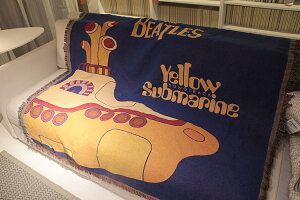外貿個性潛水艇樂隊披頭士搖滾 酒吧民宿裝飾甲殼蟲 BEATLES 毛毯