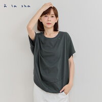 a la sha 寬鬆圓弧剪接連袖T a la sha 寬鬆圓弧剪接連袖T