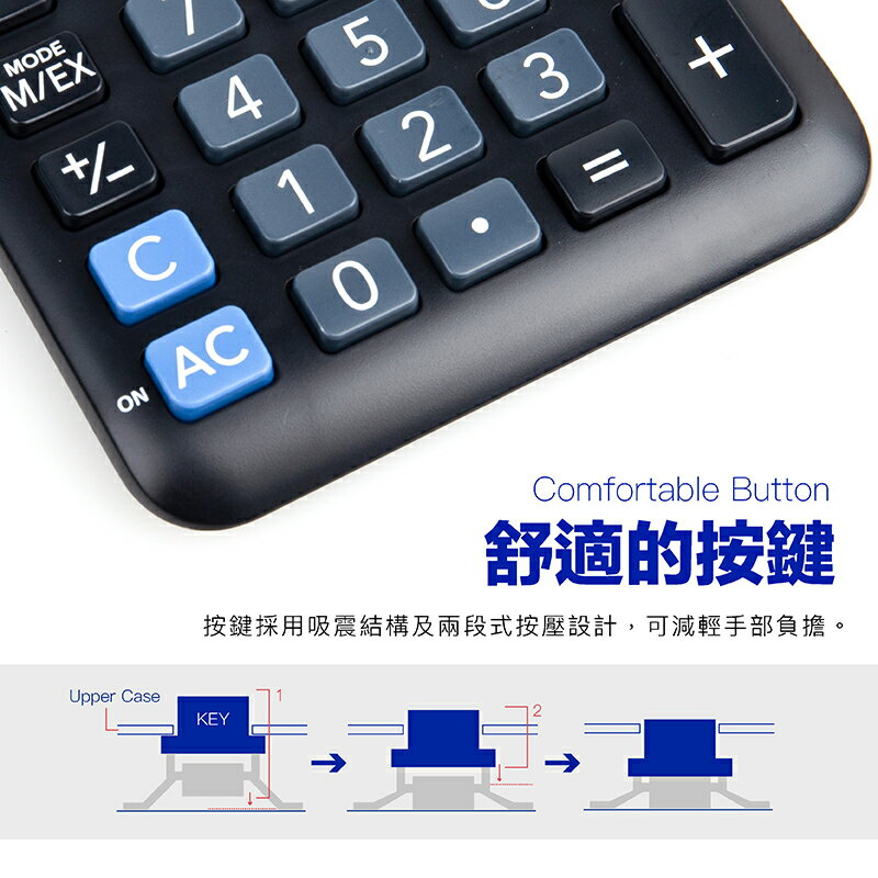 CASIO 卡西歐 商用計算機 MS-8F 雙電力 八位數 大螢幕 5