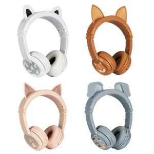 buddyPHONES 藍芽兒童耳機 PlayEars+藍芽學習動物plus系列(4款可選)