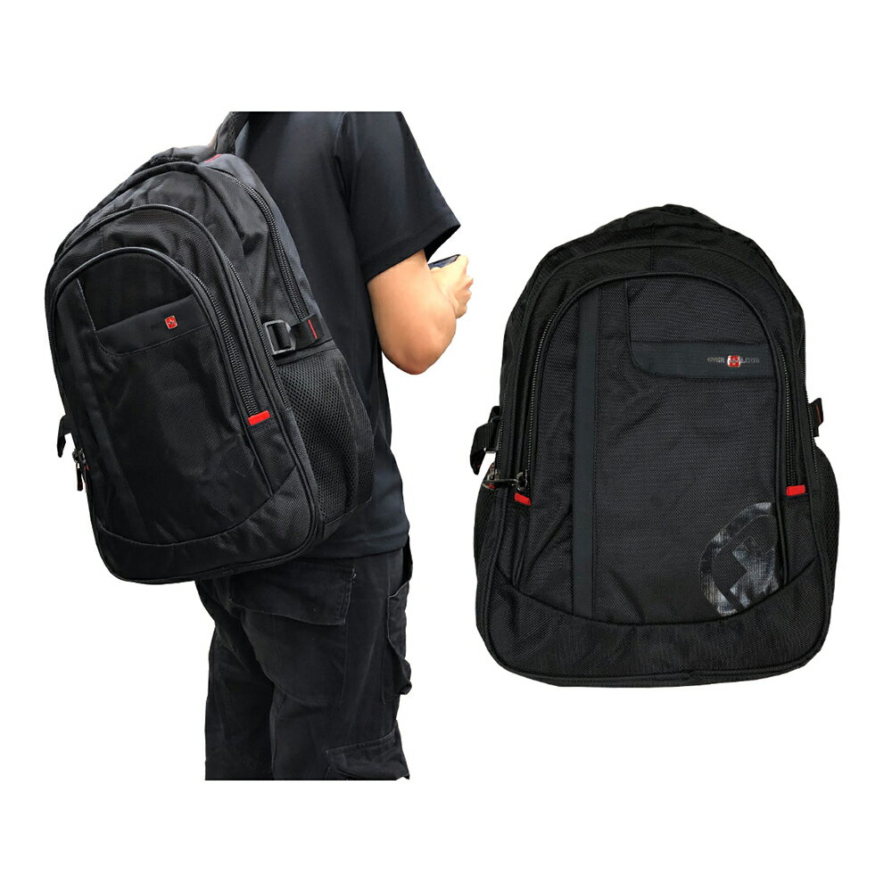 OVER-LAND 後背包大容量主袋+外袋共五層可放A4資夾14吋電腦胸前釦電腦T2961