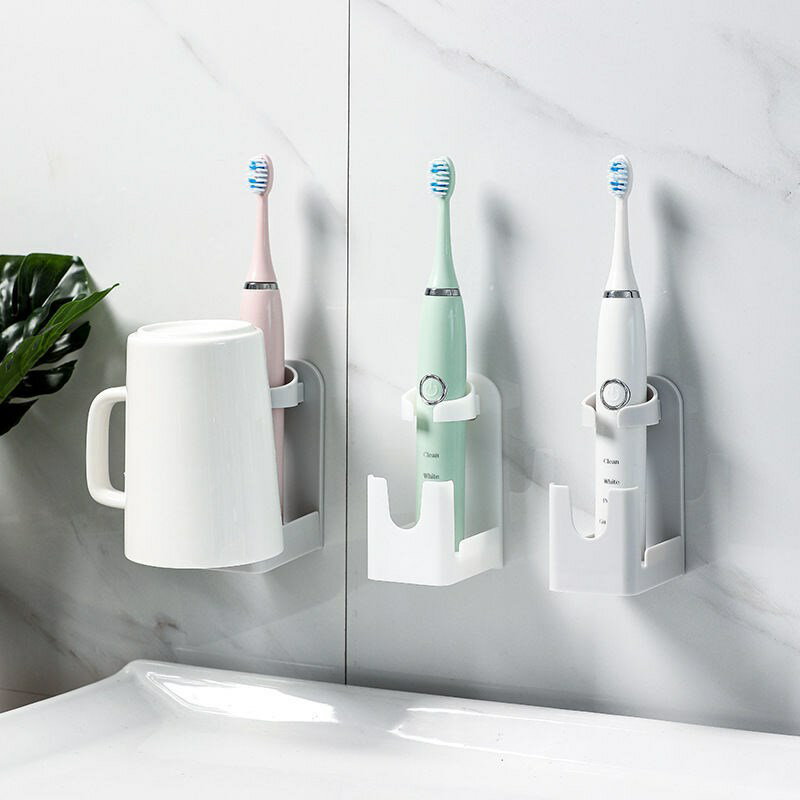 電動牙刷架浴室自粘無痕牙刷置物架免打孔牙刷杯架牙具座牙刷座
