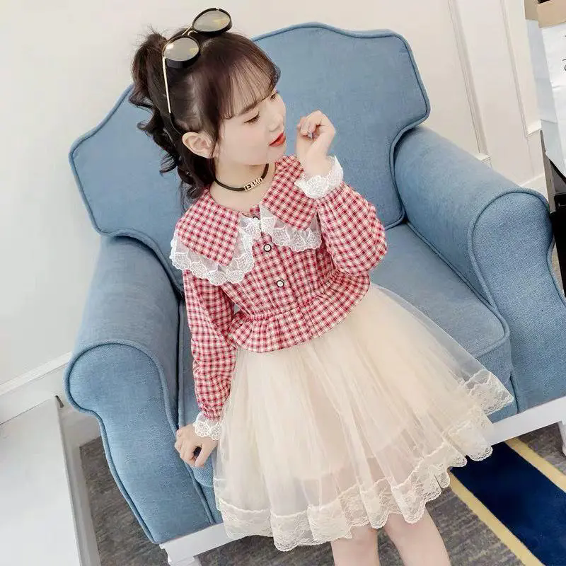 兒童洋裝 童裝裙子 女童連身裙 春裝兒童裙子 寶寶春秋長袖裙 小女孩超洋氣公主裙 女生連衣裙【不二雜貨】