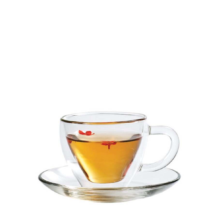 Chikao耐熱雙層玻璃杯  附柄清香雙層杯 170ml(1入)Drink eat 器皿工坊
