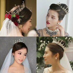 瑪姬皇冠 韓式大氣仙美新娘飾品圓皇冠