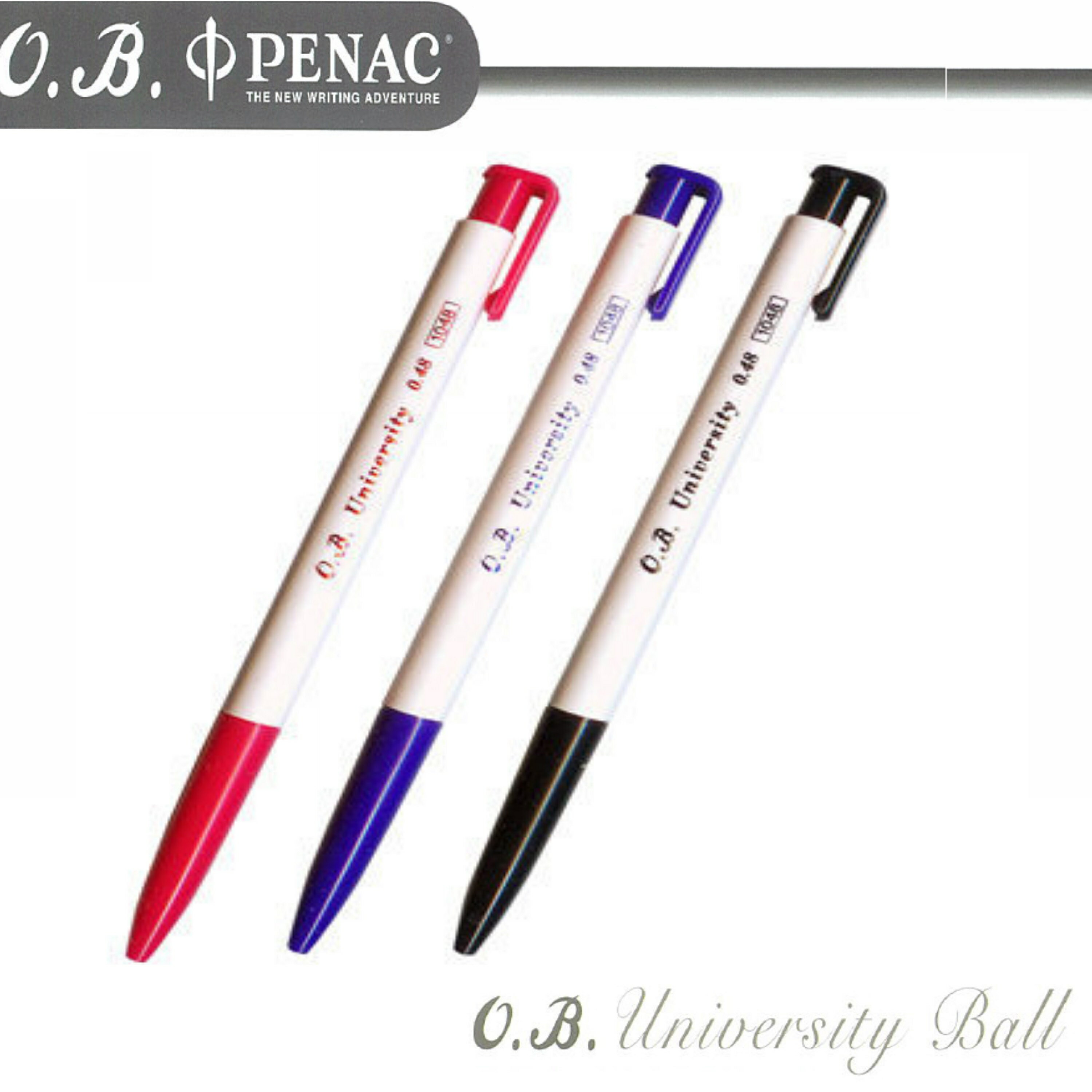 O.B. University Ball自動原子筆0.48mm (50支/盒) OB#1048