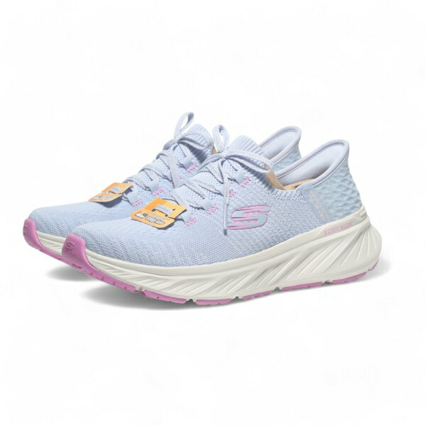 【下殺↘6折】SKECHERS 休閒鞋 EDGERIDE 水藍粉 瞬穿 襪套 健走鞋 女 150470PWPK