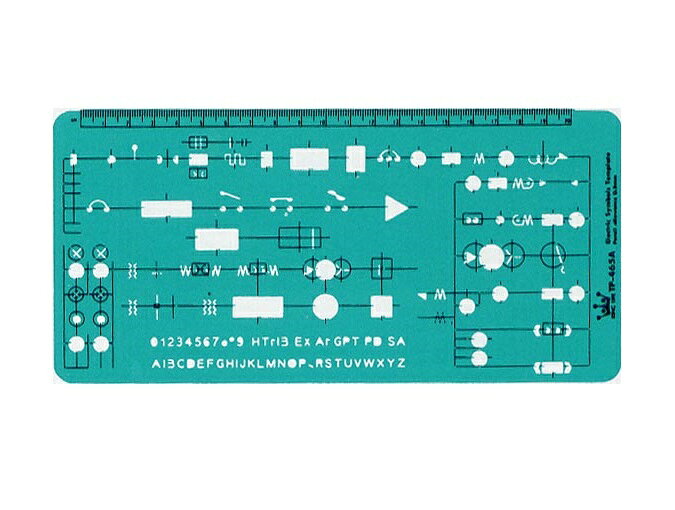 Life 徠福 TP-465A 電氣符號定規 (110 x 233 x 0.8mm)【APP滿額下單10%點數(單一帳號最高1000點)】9/30止