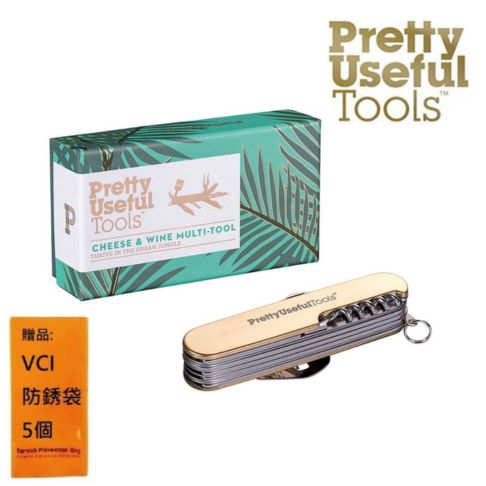 【Pretty Useful Tools】金色7合1起司紅酒餐廚多用途隨身工具 從柔軟和易碎到堅硬和奶油狀