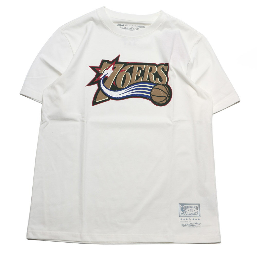 【滿千折百】MITCHELL & NESS 短T NBA 76人 白 TEAM LOGO 短袖 T恤 男 (布魯克林) MNTS001P7W