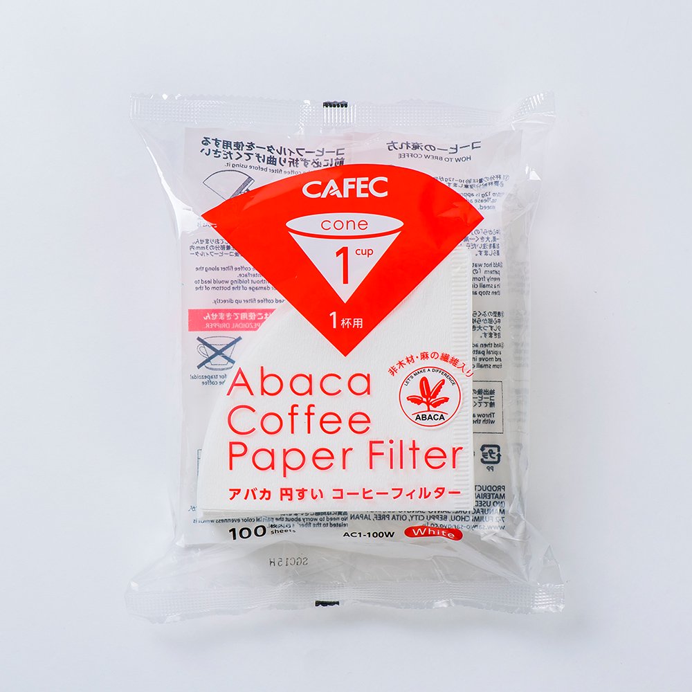 CAFEC 三洋 Abaca Abaca+ 麻纖維 Hario V60 對應 1-4人份 100入 手沖 咖啡 錐形濾紙 1