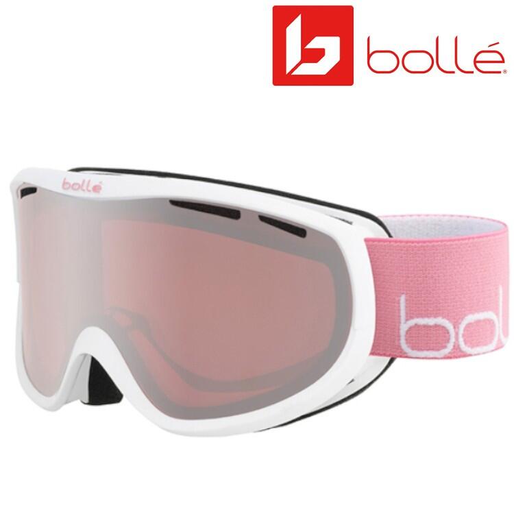 Bolle SIERRA 雙層鏡片設計 防霧雪鏡 亮麗白/粉 BO21947