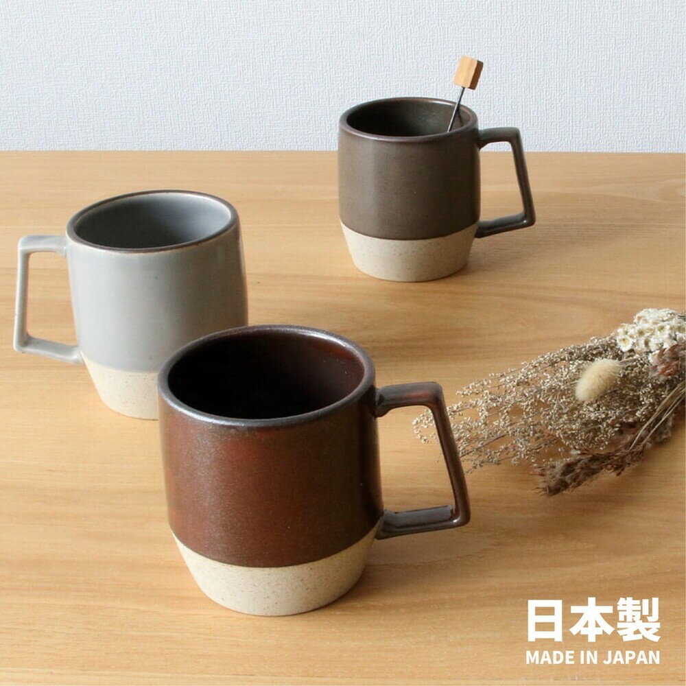 日本製 ViV 波佐見燒 雙色馬克杯 330ml 陶瓷杯 咖啡杯 牛奶杯 水杯 把手杯 杯子 - ViV 波佐見燒 雙色馬克杯 330ml 陶瓷杯 咖啡杯 牛奶杯 水杯 把手杯
