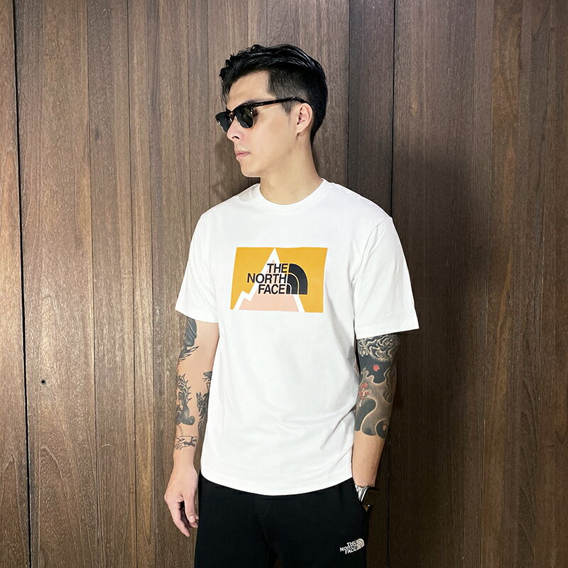 美國百分百【全新真品】The North Face 短袖 棉質 T恤 TNF 上衣 LOGO 短T 白色 CX43