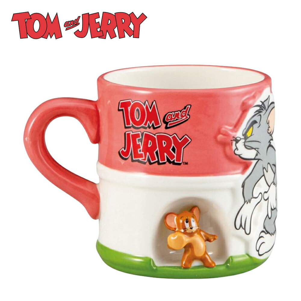 【日本正版】湯姆貓與傑利鼠 陶瓷 馬克杯 350ml 咖啡杯 85週年紀念 Tom and Jerry - 278061