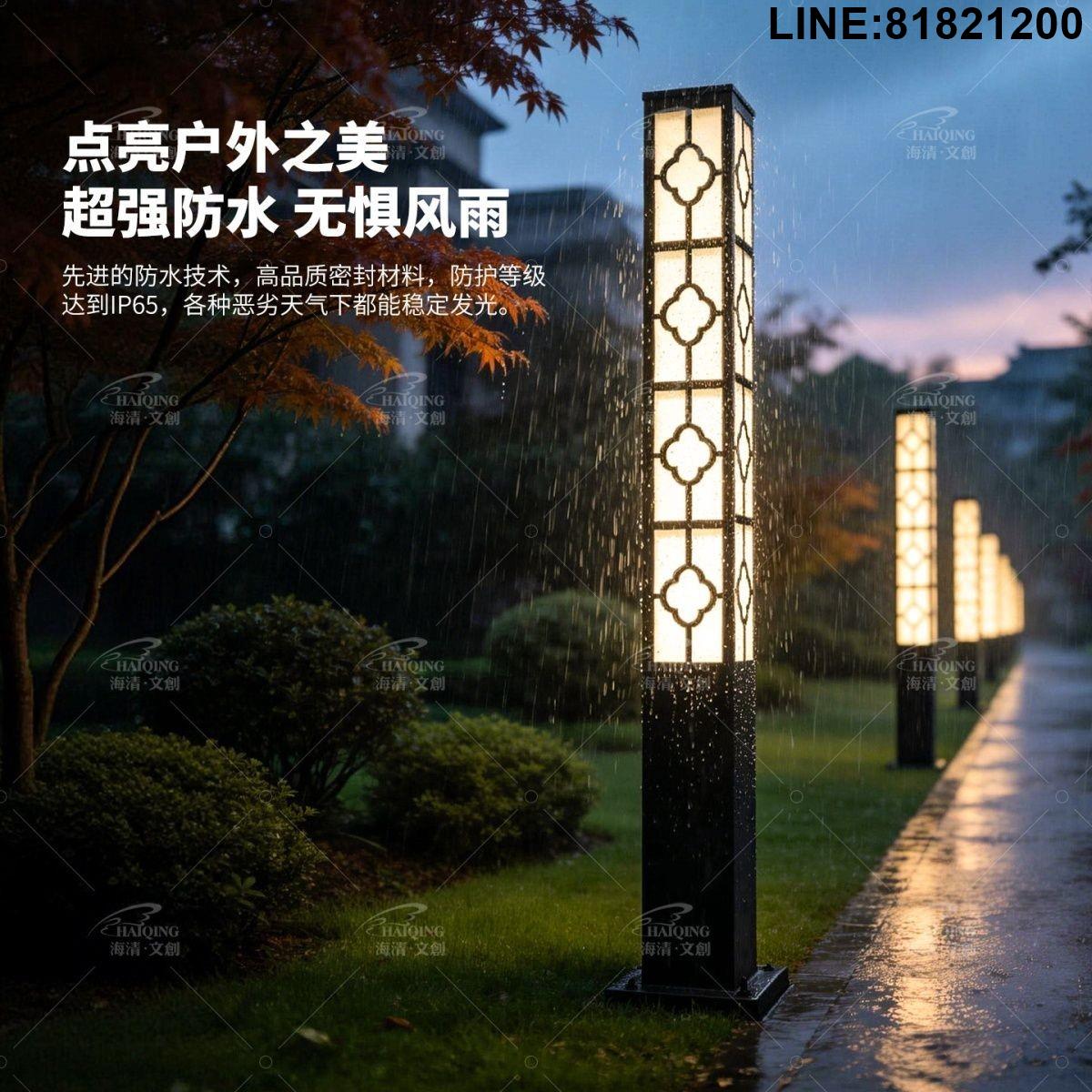免運 附發票 庭院燈太陽能led景觀燈花園小區廣場園林公園戶外防水燈柱方形