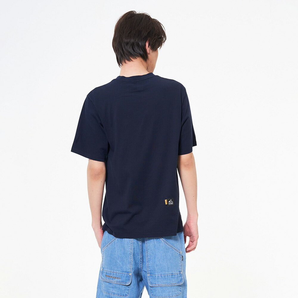 男線條山形小LOGO印花短袖T恤-丈青【5th STREET】【APP下單享4%點數】 ★春夏新品 ★嚴選人氣必買 3
