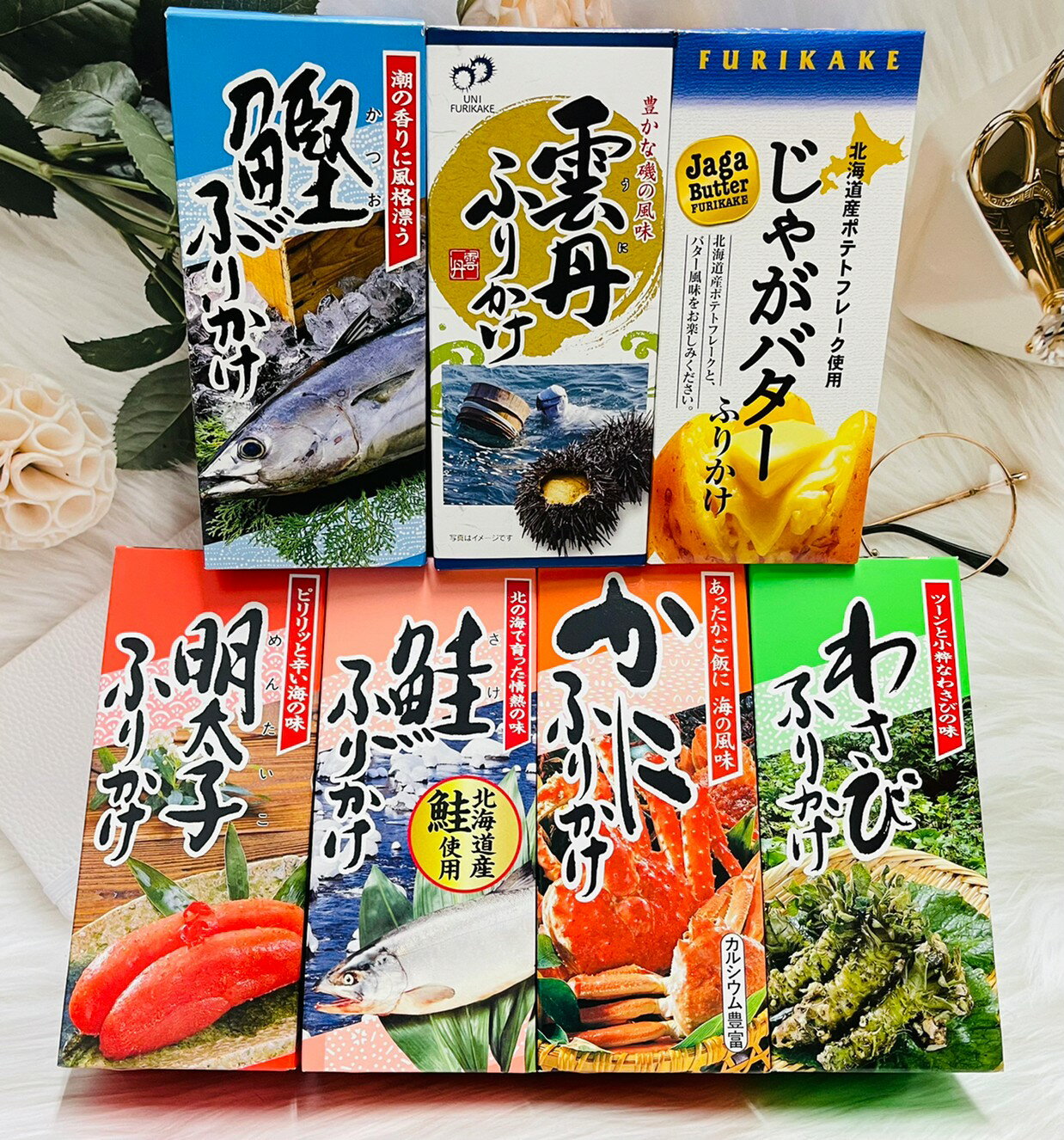 日本 廣島香鬆 飯友 撒飯料 鮭魚/明太子/蟹味/鰹魚/海膽/馬鈴薯奶油/芥末 七種風味｜全店$199免運