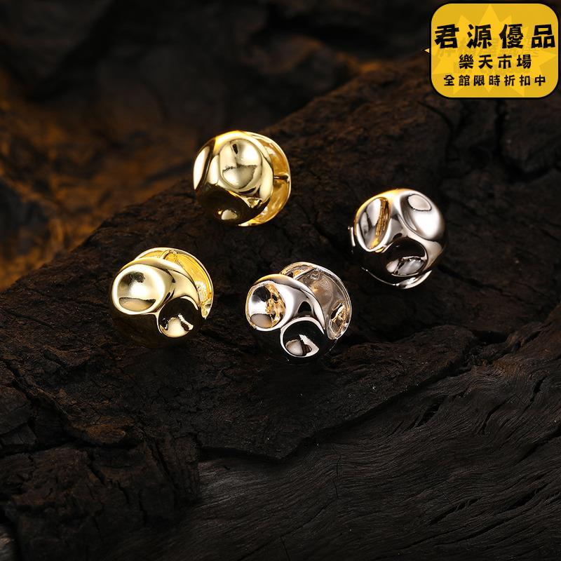 耳環 韓國小眾設計耳環 高階感耳環 ins風耳環 s925純銀耳環 不規則光面銀耳圈 耳扣 氣質耳環