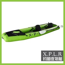 【釣魚皮划艇-BT88866T-基本款+電動馬達-365*90cm-1套/組】載人數2人 樂劃 雙人3.65米豪華獨木舟橡皮艇(拉絲充氣墊底)-76033