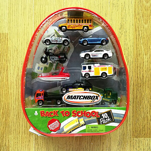 Matchbox 火柴盒 10Pack Back to School 開學季透明包十車套裝